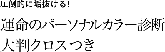 圧倒的に垢抜ける! 運命のパーソナルカラー診断 大判クロスつき 