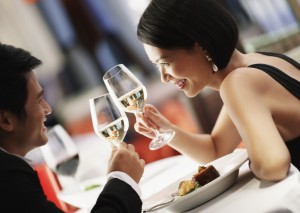 Man and Woman Toasting Glasses